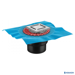 Трап водосток ZENTRUM Norma 100х100 Вертикальный выпуск (Матовый Хром)