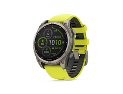 Garmin Fenix 8 47mm Solar Sapphire Titanium with Amp Yellow/Graphite Band (010-02906-20 / 010-02906-21)