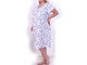 Удлиненная женская ночная сорочка большого размера из хлопка арт. 969500-41 (цвет бледно-голубой) Размеры 70-78