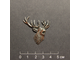 Значок ОЛЕНЬ ИЗЮБРЬ на реву А49 Охотничий значок Голова оленя Охота на оленя Подарок Охотнику
