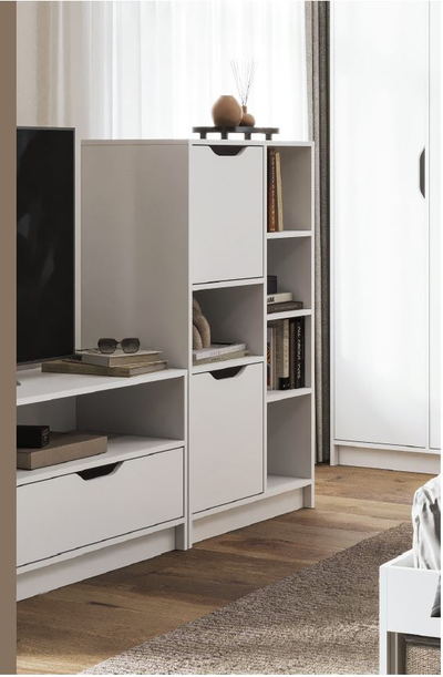 Руна СТЛ 02 Стеллаж Белый/Белый