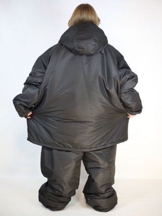 Костюм для охранника зимний, чёрный, великан (большого размера 68-70, 72-74, 76-78, 80-82)