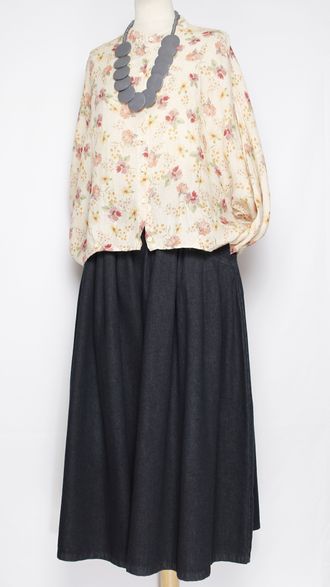 Рубашка Бохо "ПРОВАНС СТОЙКА КИМОНО" белая\розовая до р.52