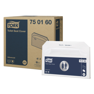 750197 / 750160  Tork Tellus индивидуальные одноразовые бумажные покрытия на унитаз V1 белые