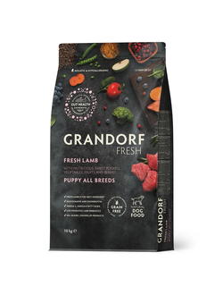 Grandorf Fresh Puppy сухой корм для щенков всех пород с ягненком и бататом, 10 кг