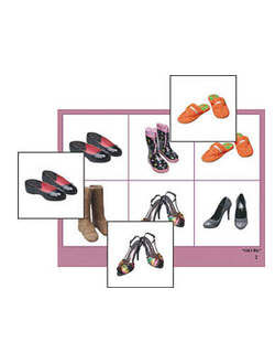 Лото "Обувь" (4 планшета, 24 карт., цвет., ламинир.)