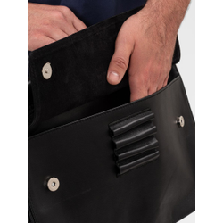 Кожаный портфель Realdo black (арт. 2017-01)