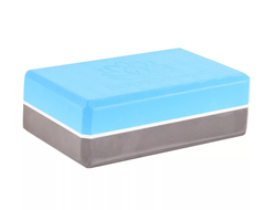 Блок для йоги "Альфа Каприз" BF-YB04, сине-серый