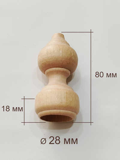 Наконечники для карниза d28 мм дерево цвет бук (2 шт)