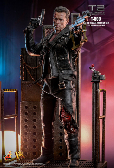 Терминатор Т-800 (Арнольд Шварценеггер, "Терминатор 2: Судный День") - Коллекционная фигурка 1/6 T-800 (Battle Damaged Version 2.0) (DX46) - Hot Toys