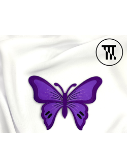 Термоаппликации "Бабочка большая", цв. Темно-пурпурно-фиолетовый