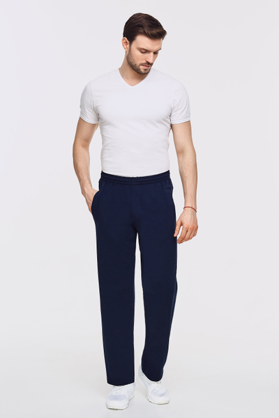 Спортивные брюки мужские прямого покроя, из хлопка 21SBM-780