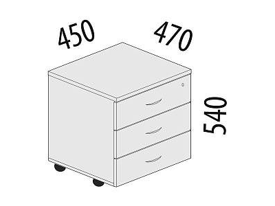 Тумба подкатная с замком 21.05