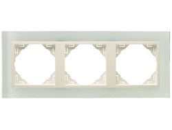 Efapel 90930 TCP, Рамка 3 поста, стекло/жемчуг