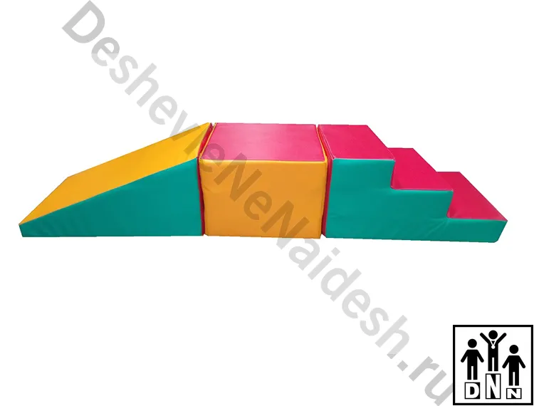 Мягкий модульный спортивный Ступень-куб-горка