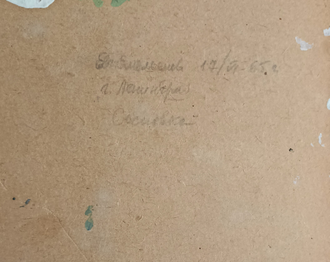 "Ленинград. Сосновка" картон масло Емельянов Е.М. 1965 год