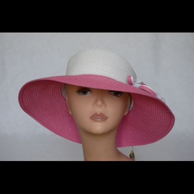 Stefania Maiaroli шляпа Италия летняя 1637 оранжевая с белой тульей