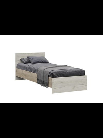 Бася (Басса) КР 556 кровать (1200мм) Ясень шимо темный/Ясень шимо светлый (с настилом)