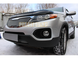 Защита радиатора KIA Sorento II 2009-2012 chrome верх