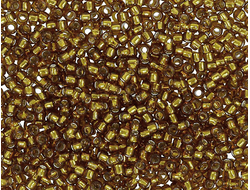 Toho 15/0 0034 Silver-Lined Smoky Topaz / Прозрачный дымчатый топаз с серебряной линией внутри