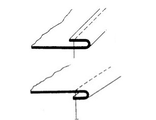 Подгиб с открытым срезом