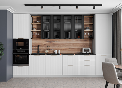 Кухня «Монца» Белый софт  модульная кухня