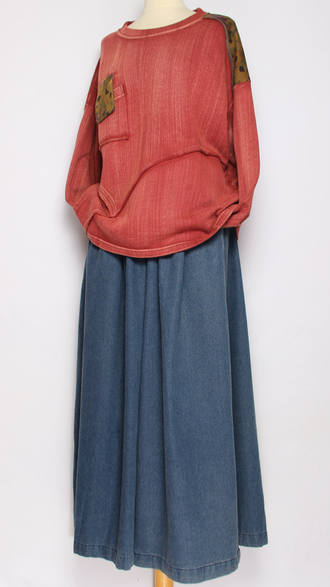 Джемпер ХЛОПОК "КАРМАН ВИНТАЖНЫЙ" красный, трава, черный до р.54