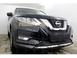 Защита радиатора Nissan X-Trail T32 2018- black середина