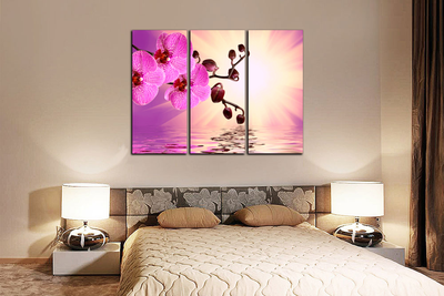 Модульная картина "Нежная орхидея"