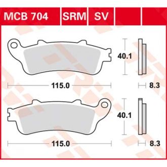 Тормозные колодки TRW MCB704SV для Honda (Sinter Street SV)