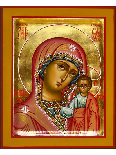 Казанская Богородица. Рукописная икона.