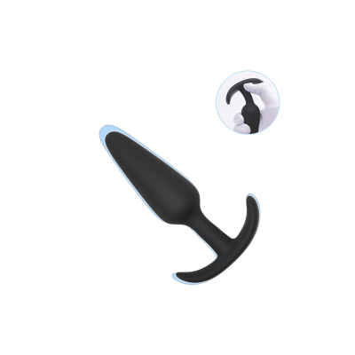 Набор анальных пробок конус, 3 штуки, Soft силикон, S-M-L, черный