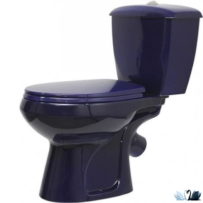 Унитаз-компакт Оскольская керамика Элисса Антивсплеск, синий, Стандарт (сиденье арматура УКЛАД)