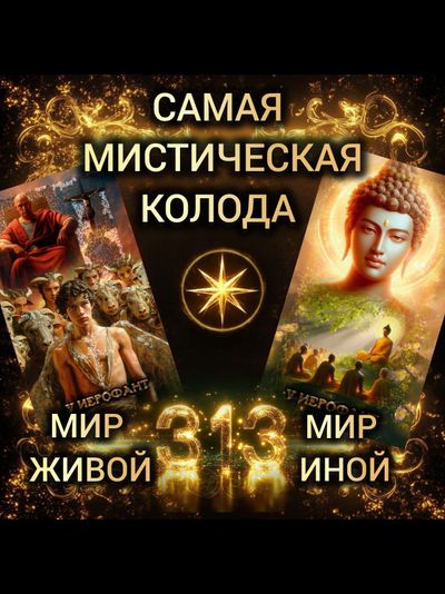 Таро 3 13 Мир Живой и Мир Иной. В стандартной коробочке, без золотых обрезов и инструкции.