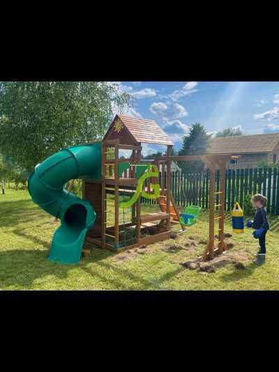 Детская площадка IgraGrad Крафт Pro 4 с трубой мод.2