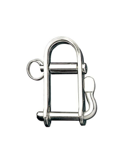 Скоба фаловая D-образная длинная Ronstan RF1034 7,9мм 2200-2700кг с выдвижным рычагом и штифтом