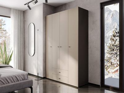 Гиза Шкаф 4х ств. Меланж/Венге