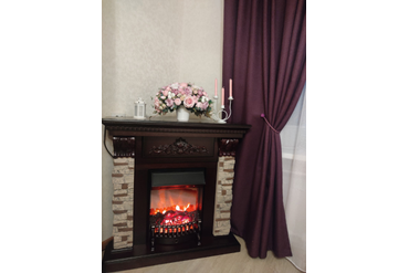 Угловой электрический камин 