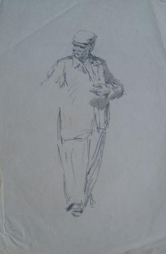 Бурак А.Ф. Рисунок 1950-е гг. Бумага, карандаш 29Х20 (503)