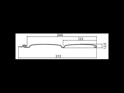 БЛОК-ХАУС 3,0 GL Amerika D4,8 - ИМИТАЦИЯ СРУБА ИЗ БРУСА, ЦВЕТ Графит