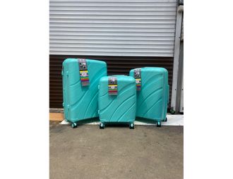 Комплект из 3х чемоданов Impreza Sea Полипропилен S,M,L Мятный