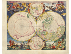 Картина обогреватель, фото старинной Карты полюсов 1720