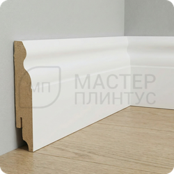 Белый МДФ плинтус по покраску TeckWood классик 80 мм.