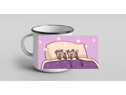 Кружка металлическая эмалированная Капибара, Kapibara-san №12