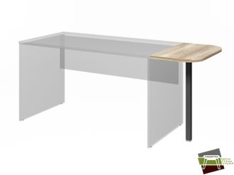 Столешница приставная L-81 Дуб Каньон 700*380*25 мм (Ш*Г*В)