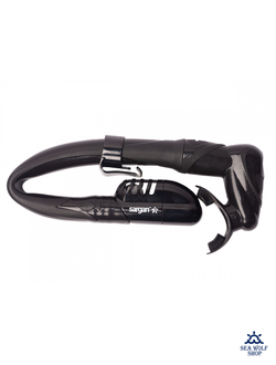 Трубка для дайвинга Sargan "АГИДЕЛЬ" сухая 2 клапана, силикон черно-серый