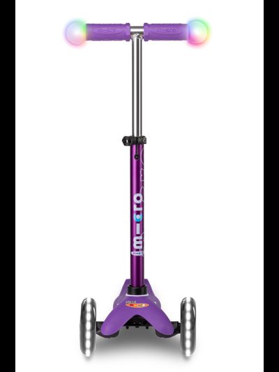 Самокат Mini Micro Deluxe Magic сиреневый LED