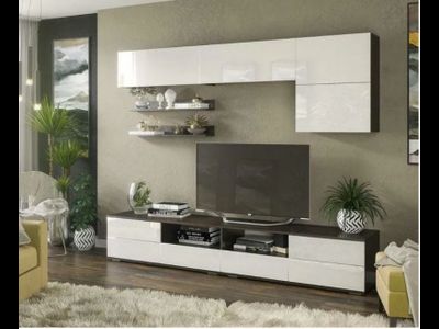 Гостиная Тренто (2466*2132*473мм) МДФ Венге/Белый