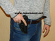 Russian authentic leather belt holster PM, MP-654K, Makarov, Walther PPK BLACK