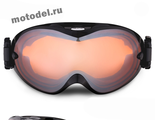 Очки (маска) с двойным желтым стеклом (линзой) X3, для снегохода, сноуборда, лыж, мотокросса